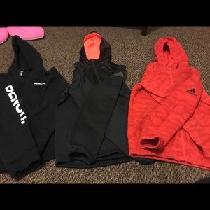 3 youth zip up sweaters size 11-14